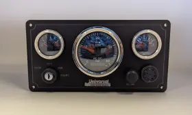 Uni-3gb-b-os-10.75x5.5 Universal Westerbeke Marine Engine Panel 3 Offshore Gauges