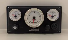 Uni-3gw-b-prem-10.75x5.5 Universal Marine Engine Panel 3 Premier Gauges Made In Usa