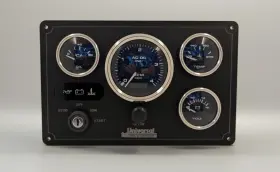Uni-4g-bb-premier-11x7 Universal Marine Instrument Panel 4 Premier Gauges Made In Usa