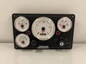 Uni-4g-wb-prem-10 Universal 6 Marine Instrument Panel 4 Premier Gauges Made In Usa