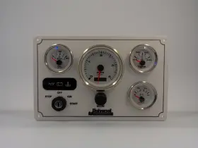 Uni-4g-ww-m-prem-11x7 Universal Marine Instrument Panel 4 Premier Gauges Made In Usa