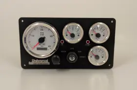 Uni-4gb-w-os-11x7 Universal Marine Instrument Panel 4 Offshore Gauges