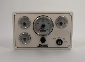 Uni-4gw-w-os-11x7 Universal Marine Engine Panel 4 Offshore Gauges