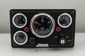 Uni-offshore-4g-bb-11 Universal 7 Marine Black Instrument Panel 4 Offshore Gauges