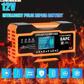 Usa-viralfinds 445015037086 12v 24v 12a 10a Battery Charger Smart Fast Charging For Car Batteries 7-stage Ch #3