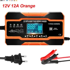 Usa-viralfinds 445015037086 12v 24v 12a 10a Battery Charger Smart Fast Charging For Car Batteries 7-stage Ch