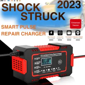 Usa-viralfinds 726084429796 Car Battery Charger 12v 6a Pulse Repair Lcd Display Smart Fast Charge Agm Deep C #3