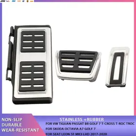 Usa-viralfinds 726085019484 Stainless Steel Pedal Cover For Vw Golf 7 8 Gti Mk7 Lamando Polo A05 Passat B8 S #2