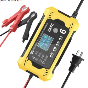 Usa-viralfinds 744110570250 12v 6a Car Battery Charger Pulse Repair Lcd Display Smart Fast Charge Agm Deep C