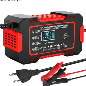 Usa-viralfinds 744110898477 Car Battery Charger 12v 6a Pulse Repair Lcd Display Smart Fast Charge Agm Deep C