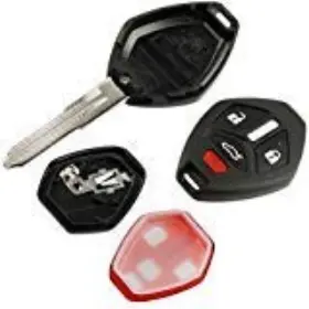 Usaremote 688946477348 Key Fob Keyless Entry Uncut Remote Shell Case And Pad Fits Mitsubishi Black
