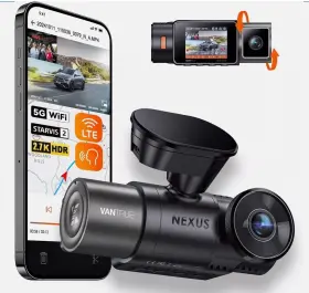 Vantrue 904209821457 Nexus 2x 2.7k Front And Interior Dashcam 512gb 5g Wifi Dual Dash Sd Card