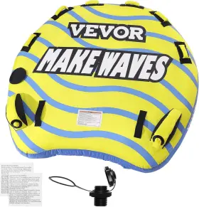 Vevor 197988273349 Towable Tube For Boating 1-3 Riders Yellow 3