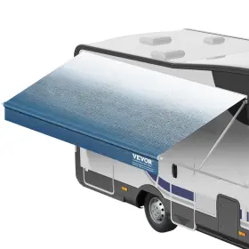 C0316-029 Vevor Awning Canopy 13ft 2 Inch Fabric For 14ft Trailer Rv Van Suv Motorhome Blue Fade