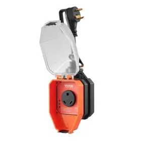 E1600-023 Vevor Rv Surge Protector 30 Amp 4100 Joules Waterproof Anti-theft Lock For Trailer