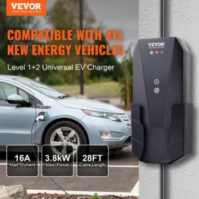 Mgbxcdqj1216ad1s9v5 Vevor Portable Ev Charger Car Charging Cable 16amp Level 1&2 Nema 6-20p/5-15p #2