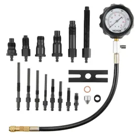 Qcqgylcsycy0oqgecv0 Vevor Diesel Engine Compression Tester 18 Pcs Cylinder Pressure Test Tool Kit With