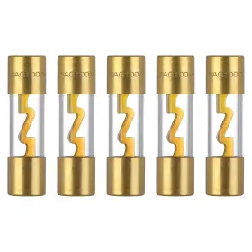 Agu-100a Vexunga 100a Agu Fuse 100 Amp Gold Plated Glass Inline Automobile Audio Fuses For Car