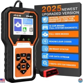 Px-801 Visit The Afs Qiore Store Obd2 Scanner Car Code Reader Check Engine Light Abs Srs Full Diagnostics Tool
