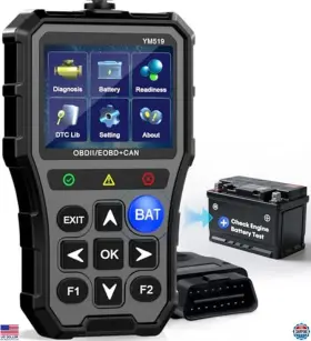Ym519 Visit The Amtifo Store Obd2 Scanner With Battery Tester Check Engine Light Car Code Reader All