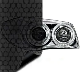 Vvivid 445035693682 Hex Dark Smoke High Gloss Air-tint Headlight 12 Inch X 30 2 Sheets