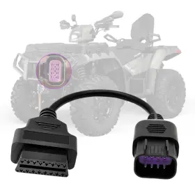 Obd2 Vzg 769036869578 Adapter Cable For Polaris 8 Pin To 16 Female Obdii Black