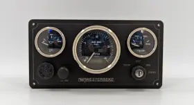 Wb-3gb-b-prem-10.75x5.5 Westerbeke Marine Engine Panel 3 Premier Gauges Made In Usa