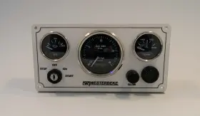 Wb-3gb-w-prem-10.75x5.5 Westerbeke Marine Engine Panel 3 Premier Gauges Made In Usa