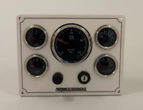 Wb-5gb-w-os-9.75 Westerbeke 7.5 Engine Marine Panel 5 Offshore Gauges