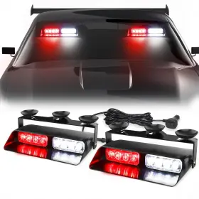 Wx52026d-2rw Wineco 2 In 1 Led Emergency Strobe Lights Front/rear 2x7.16 Inch Red White
