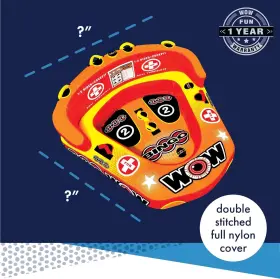 04075 Wow Sports Bingo Cockpit 2 Person Towable Tube For Large Multicolor #3