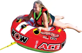 15-1120 Wow Sports World Of Watersports Ace Racing Boat Tube 1 Person One