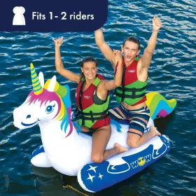 20-1020 Wow Sports Unicorn Towable Tube For Boating - 1 To 2 Person White #2