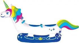 20-1020 Wow Sports Unicorn Towable Tube For Boating - 1 To 2 Person White