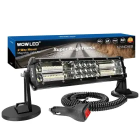 Kf-1004790 Wowled Magnetic Light Bar 12v 12 Inch Portable Cigarette Lighter Spotlight