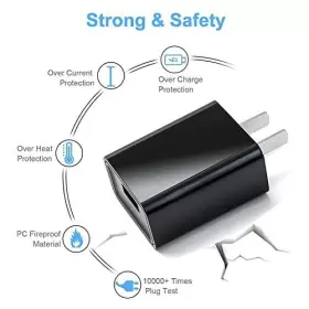 G.s013a Wzhenb G.s013a#01 Wall Charger 5ft Charging Cable Cord Compatible Black Kit #3