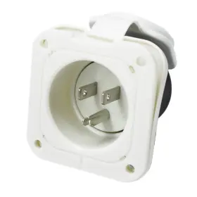 Bt0305-15a-w X-haibei 15a 125v Ac Power Inlet 2 Pole -3 Wire Nema 5-15p Plug Rv White