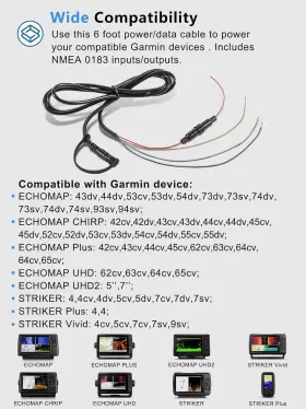 010-12199-04 X-parts Xp1549 Power/data Cable 4-pin For Garmin Striker Vivid 4cv 5cv 7cv 7sv 9sv #3