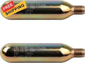 Xddpro 749727556840 24 Gram Co2 Rearming Cylinder 1/2-inch Replacement Thread Metal Cartridge