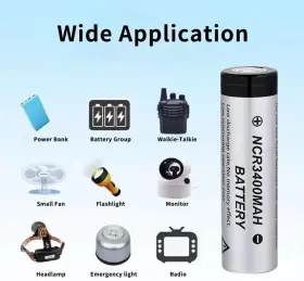 X18650001 Xonbdnox 18650 Battery Charger Set 4 Pack 3400mah Rechargeable High Fig. Reactionary #2