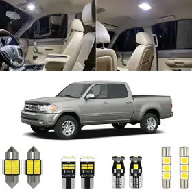 Mii00-06tudracc-18w Xpismii 18 Piece 6000k White Tundra Led Interior Light Kit Package Replacement For To