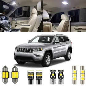 Mii11-20gdchroke-15w Xpismii 15 Piece White Grand Cherokee Interior Led Light Kit Package Replacement For