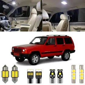 Mii97-01cherkee-14w Xpismii 14 Piece 6000k White Cherokee Interior Led Light Kit Package Replacement For