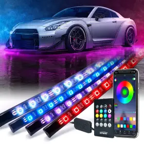 Ugl-62709-g3 Xprite 4pcs Underglow Led Lights For Cars 8 Light With App