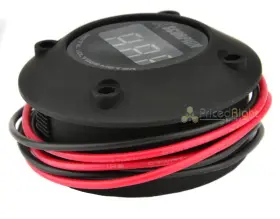 Dvm3rb Xscorpion 12v Digital Volt Meter Gauge Red Led Car Audio Voltage Display Black Round #2