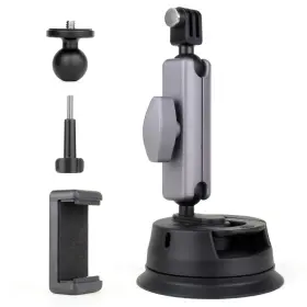 Gpag-gadm-50012 Yallsame 360 Rotation Camera Suction Cup Mount With 1/4ftft Ball Head&phone Holder On