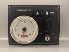 Ynmr-1g-bw-premier-7.125x5.5 Yanmar Diesel Engine Panel 1 Premier Tachometer Gauge Made In Usa