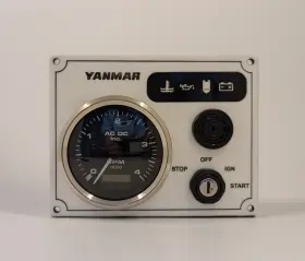Ynmr-1g-wb-premier-7.125x5.5 Yanmar Diesel Engine Panel 1 Premier Tachometer Gauge Made In Usa