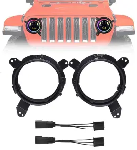 Yeego Direct 793513184144 Yeeg Wrangler Jl Round Headlight 9 Inch Mounting Brackets All-directio