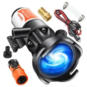 Yeehemes 975732370667 12-15 Gpm 12v Dc Self-priming Portable Powerful Rv Macerator Waste Pump With
